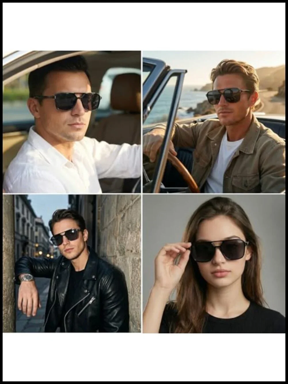 Retro Aviator Sunglasses Women Trendy Square Pilot Shades UV400 Polarized